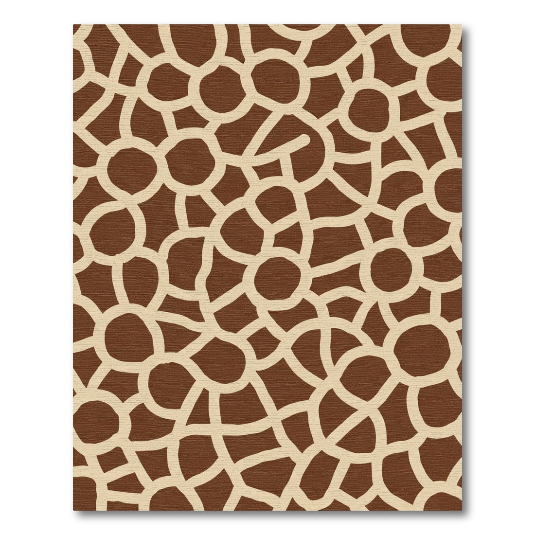 Brown Cream Organic Patchwork Rug