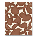 Brown Organic Swirl Composition Rug