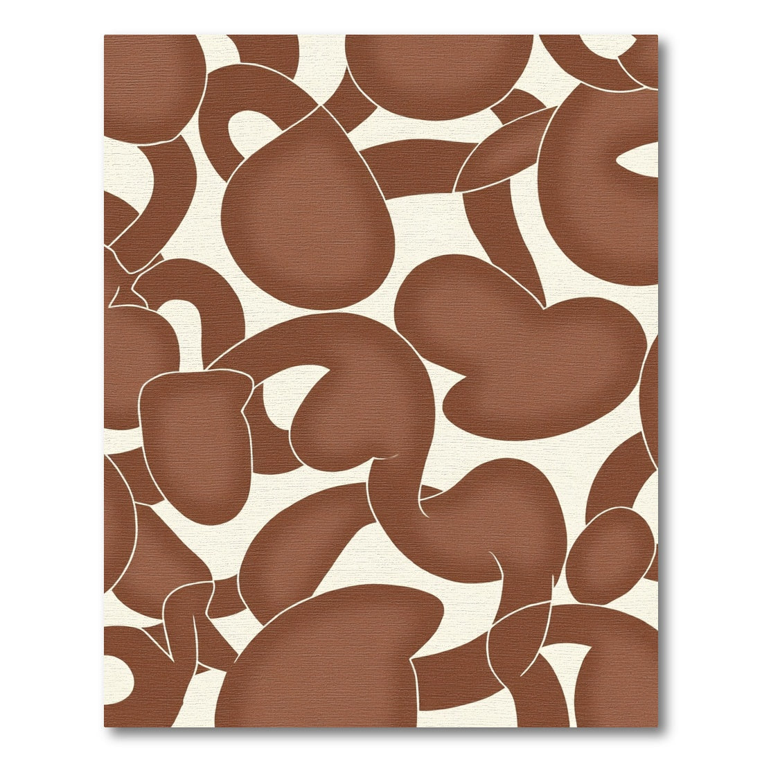 Brown Organic Swirl Composition Rug