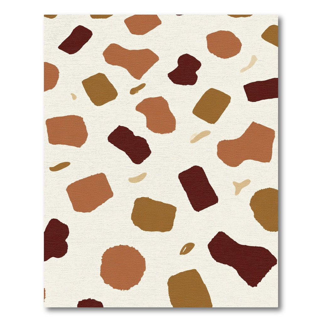 Earthy Abstract Pebble Scatter Rug