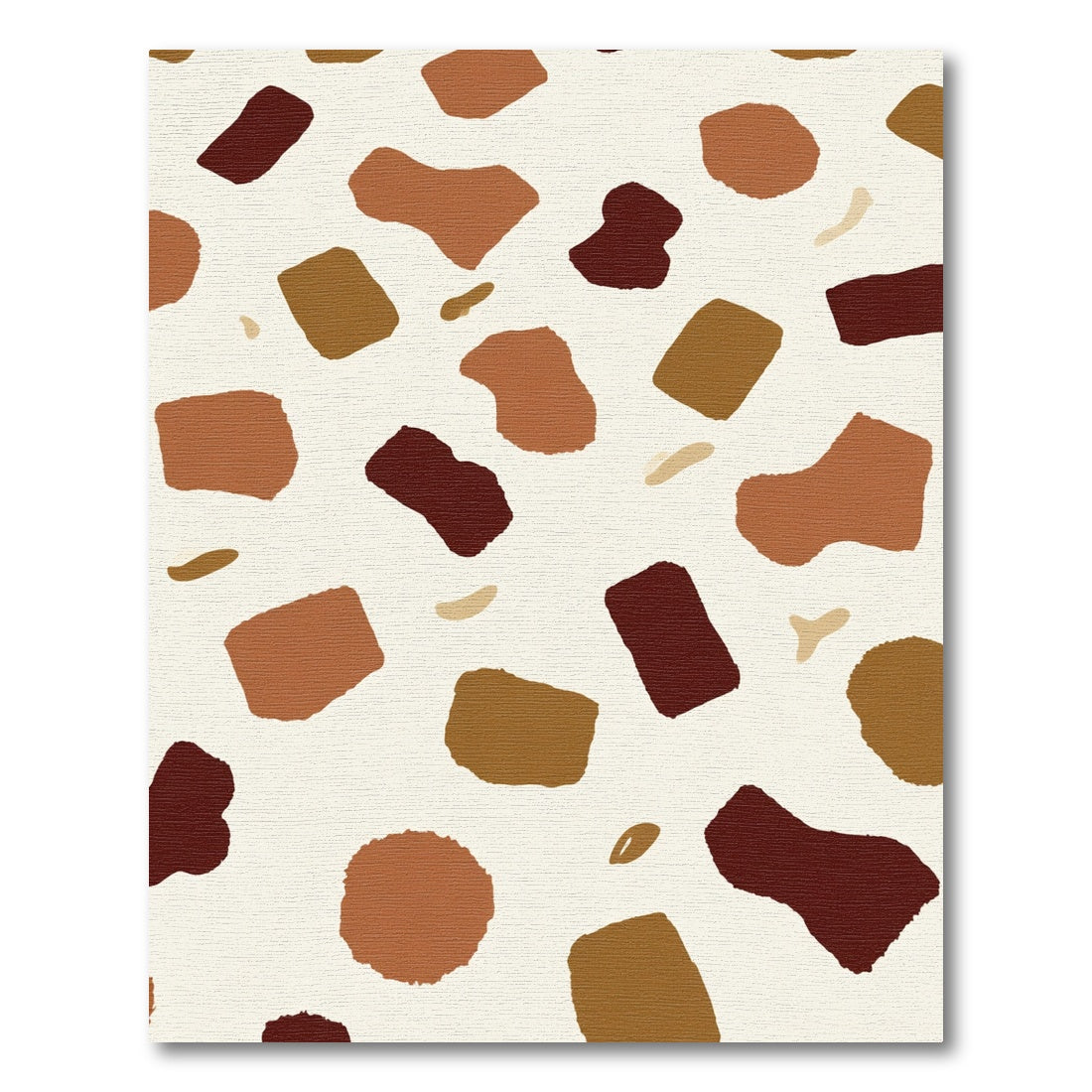 Earthy Abstract Pebble Scatter Rug