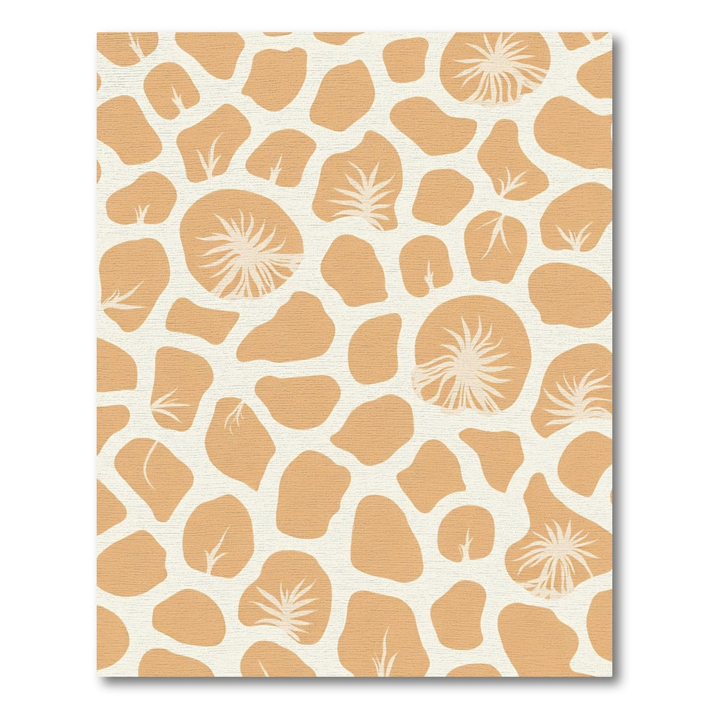Sandy Orange Abstract Organic Shapes Rug