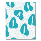Teal Organic Dot Abstract Rug