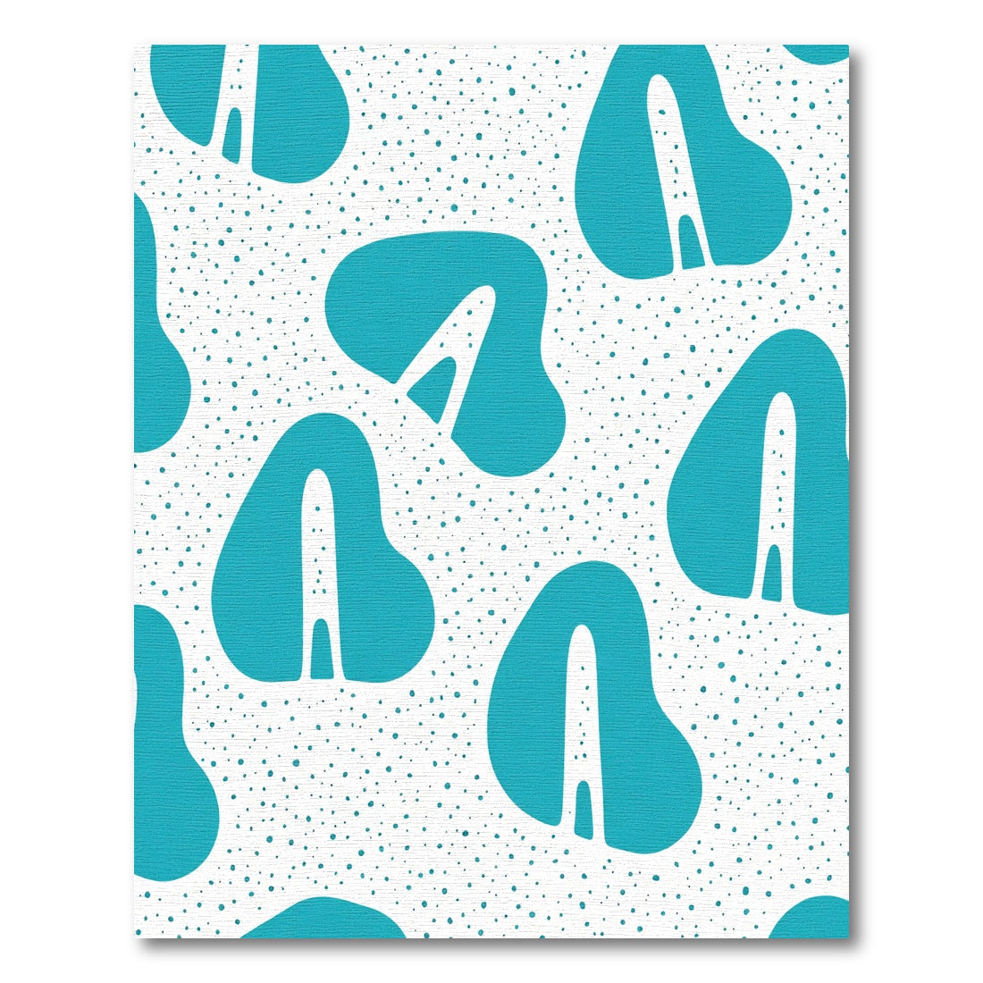Teal Organic Dot Abstract Rug