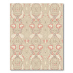 Neutral Pink Abstract Baroque Figures Rug