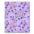 Violet Purple Flower Vine Branches Rug
