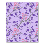 Violet Purple Flower Vine Branches Rug