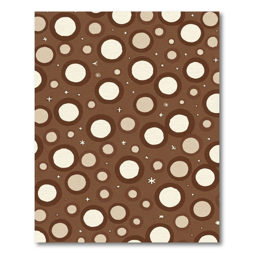 Brown Cream Nested Circles Compositions Rug