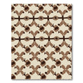Brown and Cream Abstract X Motif Rug