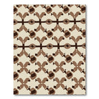 Brown and Cream Abstract X Motif Rug