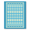 Cool Blue Abstract Circles Rug