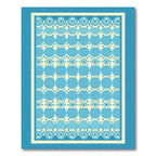 Cool Blue Abstract Circles Rug