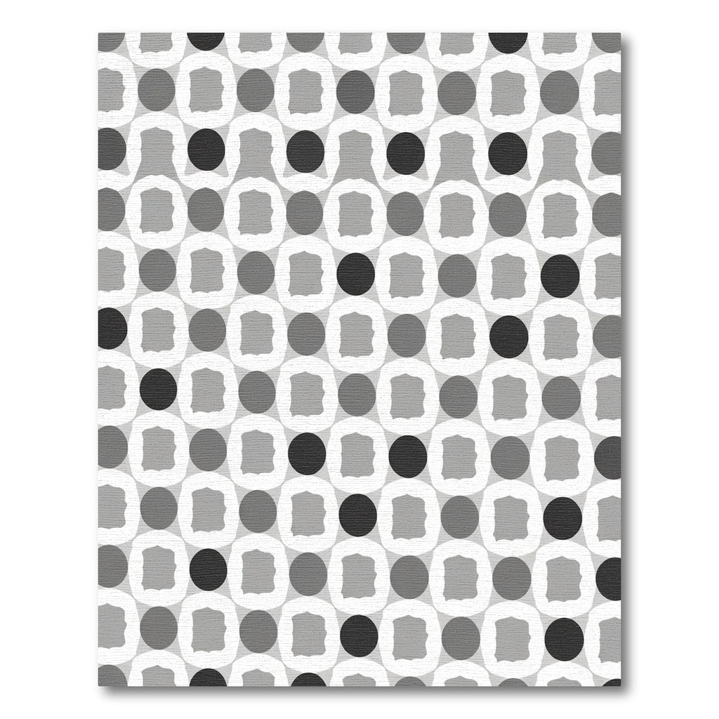 Monochromatic Geometric Circles Squares Rug