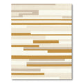 Gold Tan Cream Horizontal Stripe Rug