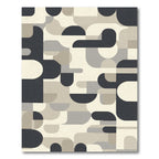 Mid-Century Abstract Geometric Forms Rug