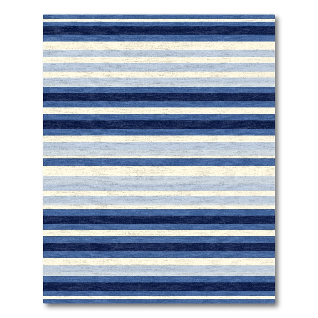 Cool Blue Tones Striped Texture Rug