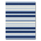 Cool Blue Tones Striped Texture Rug