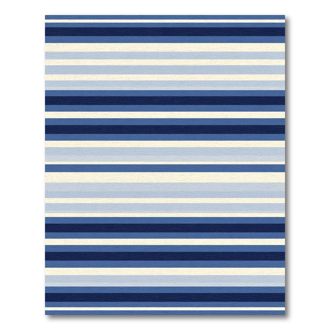 Cool Blue Tones Striped Texture Rug