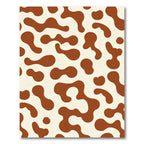 Brown Cream Organic BlobsRug Rug