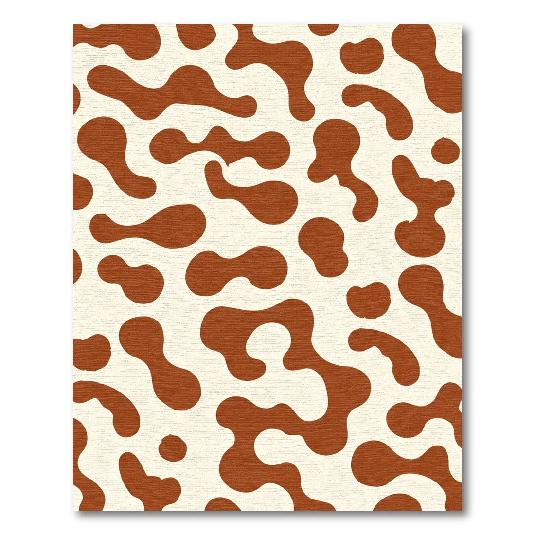 Brown Cream Organic BlobsRug Rug