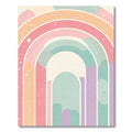 Pastel Rainbow Arch with Stars Rug