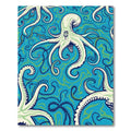 Whimsical Octopus Blue GreenSwirls Rug