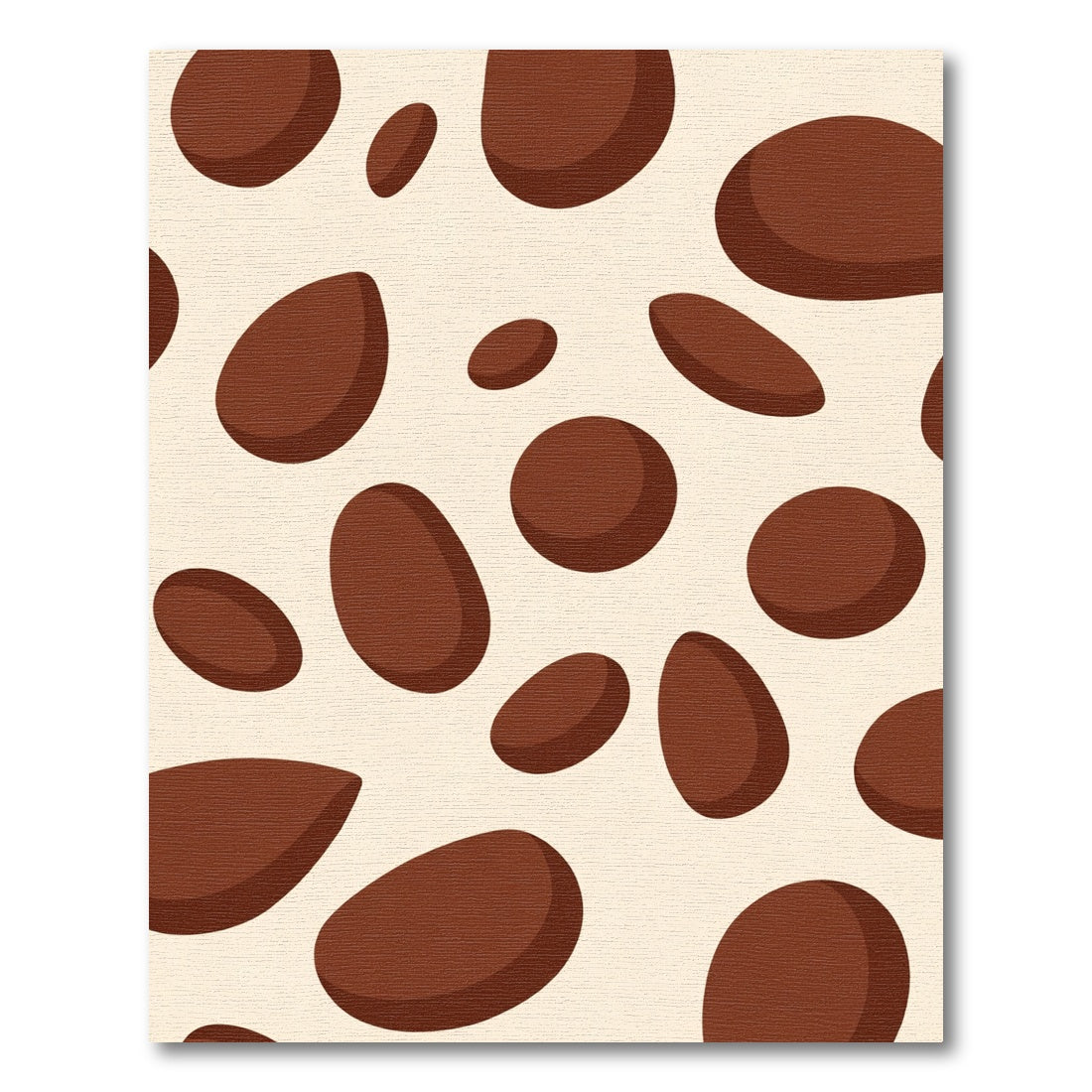 Brown Blotchy Ovate Shapes Rug