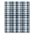 Classic Navy Cream Plaid Grid Rug