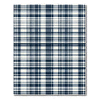 Classic Navy Cream Plaid Grid Rug