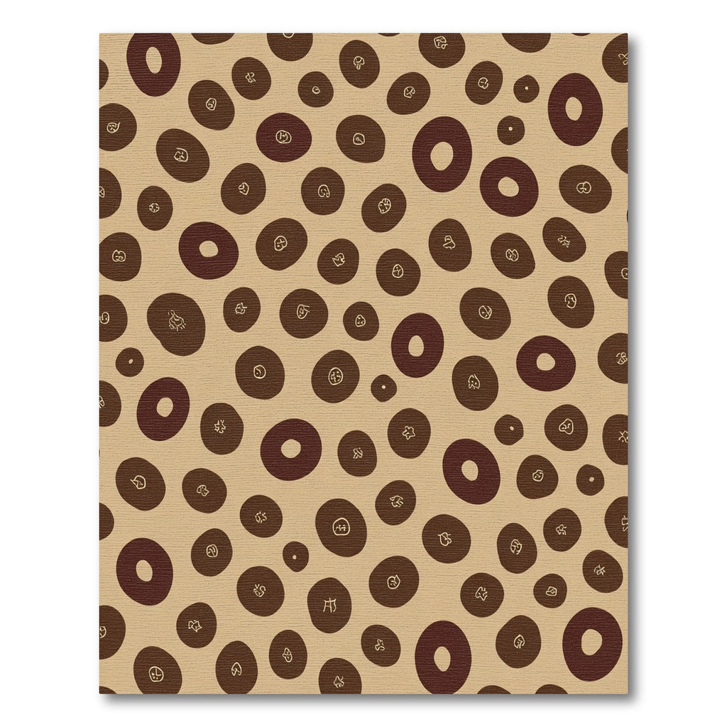 Brown Organic Shapes Scattered Rug