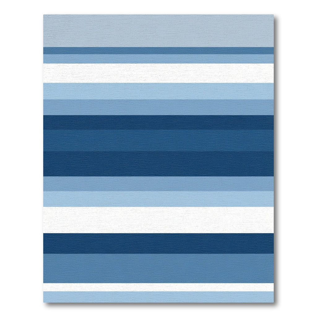 Modern Blue Gradient Striped Rug
