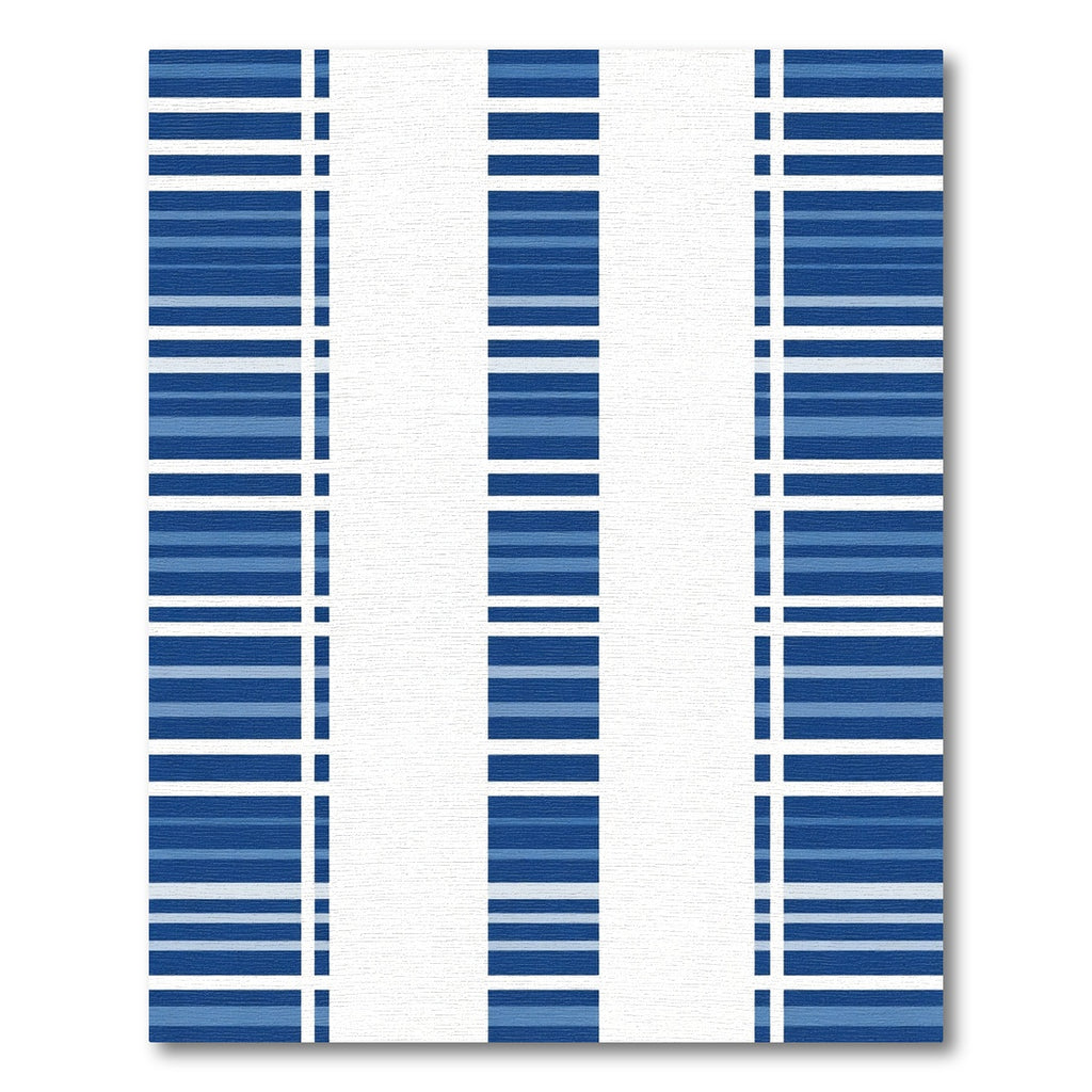 Deep Blue Striped Column Rug