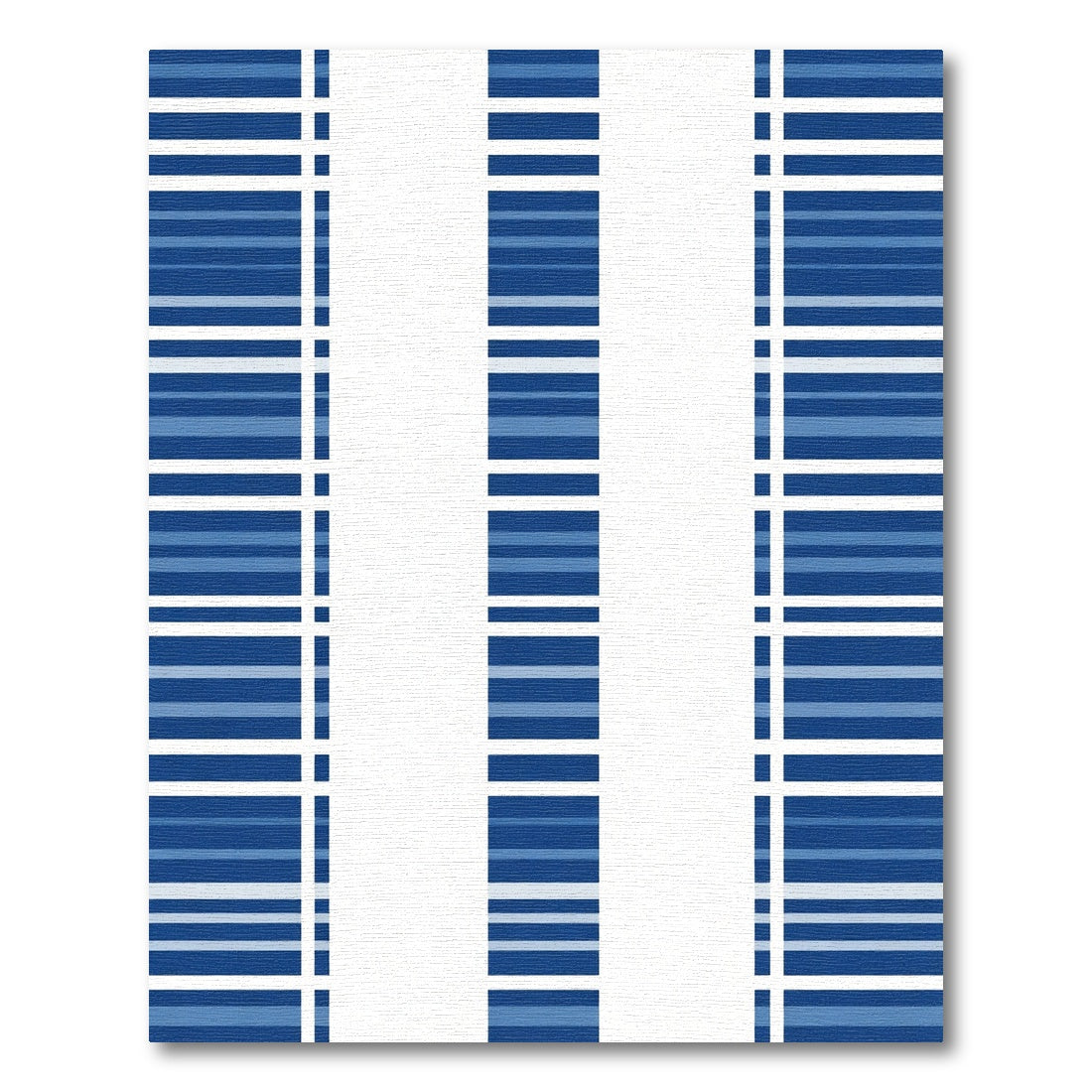 Deep Blue Striped Column Rug
