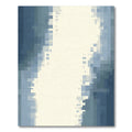 Modern Blue Pixelated Vertical Stripes Rug