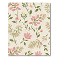 Whimsical Pink Green Floral Branches Rug