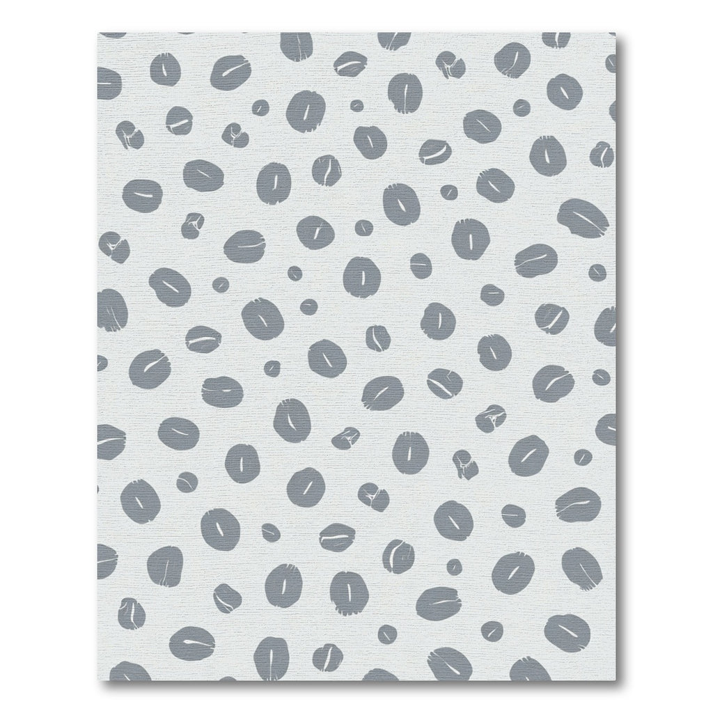 Gray Abstract Oval Spotting Rug