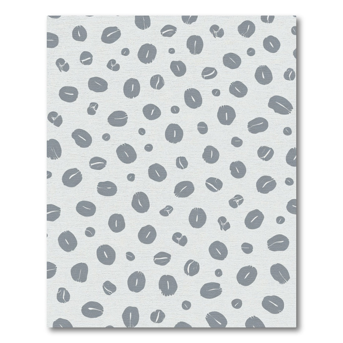 Gray Abstract Oval Spotting Rug