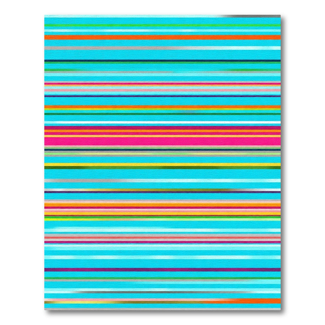Bold Multicolored Horizontal Stripe Rug