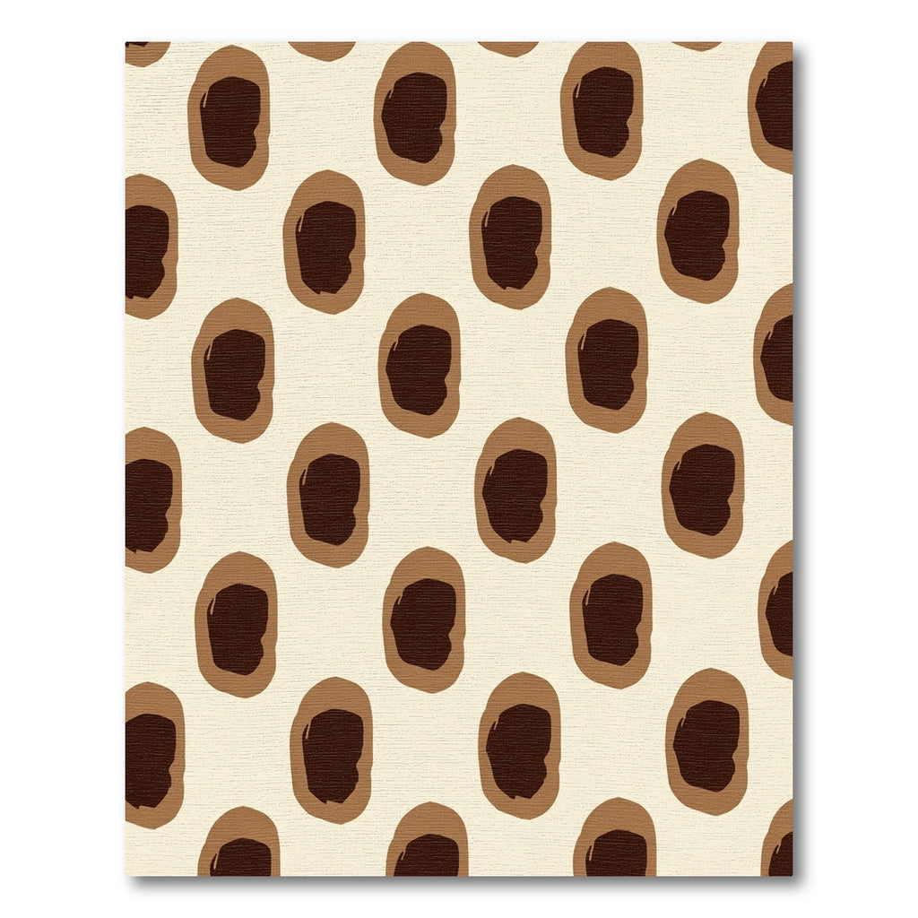 Brown And Cream Abstract Spot Rug