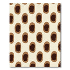 Brown And Cream Abstract Spot Rug
