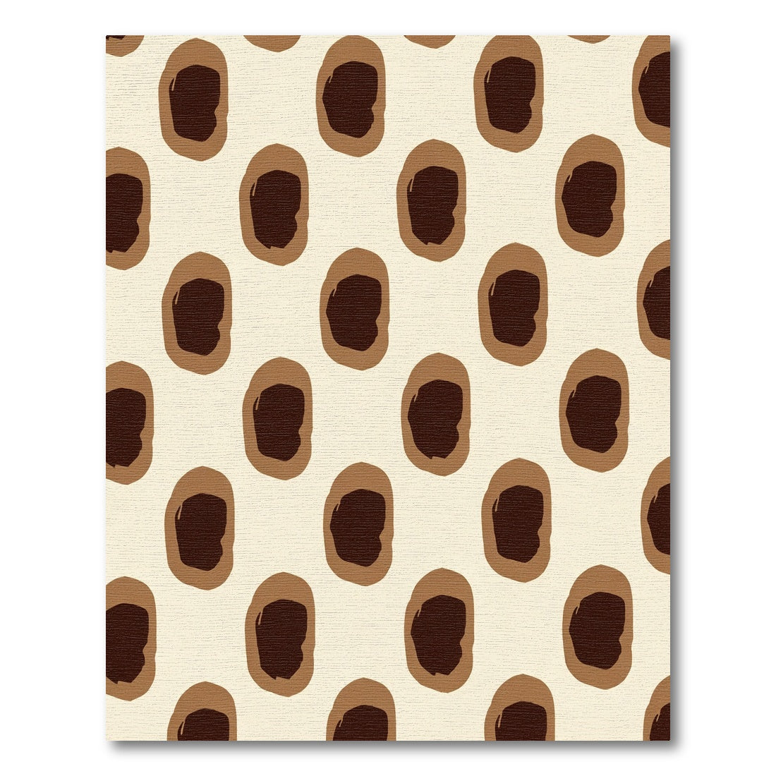 Brown And Cream Abstract Spot Rug