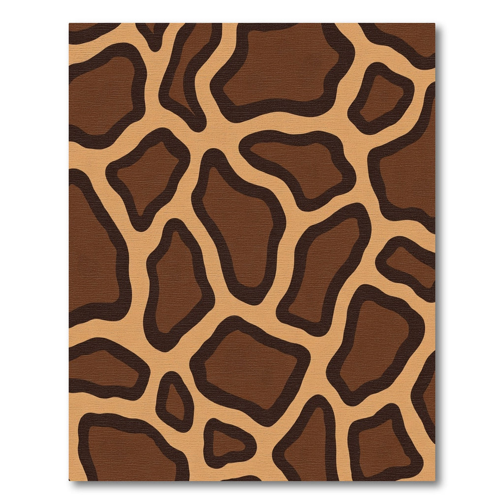Brown Giraffe Spots Organic Shapes Rug