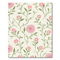 Pink Floral Vine Cream Rug