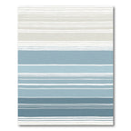 Soft Striped Blue and Taupe Lines Rug