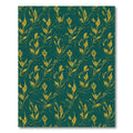 Golden Floral Swirl Emerald Rug