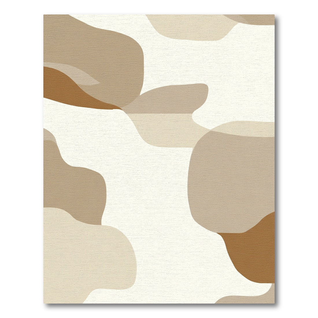Earthy Abstract Terra Cotta Shapes Rug