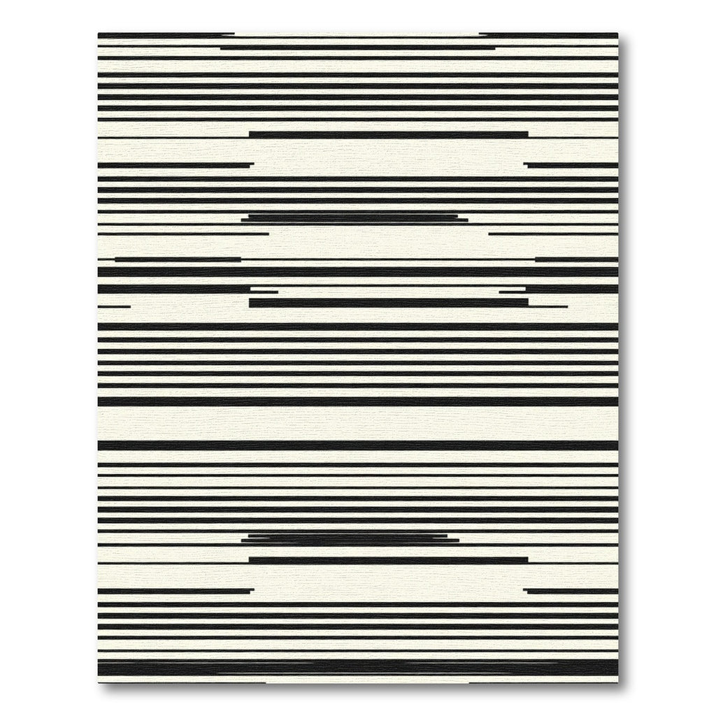 Off Center Asymmetrical Linear Arrangement Rug