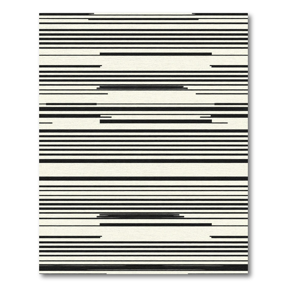 Off Center Asymmetrical Linear Arrangement Rug