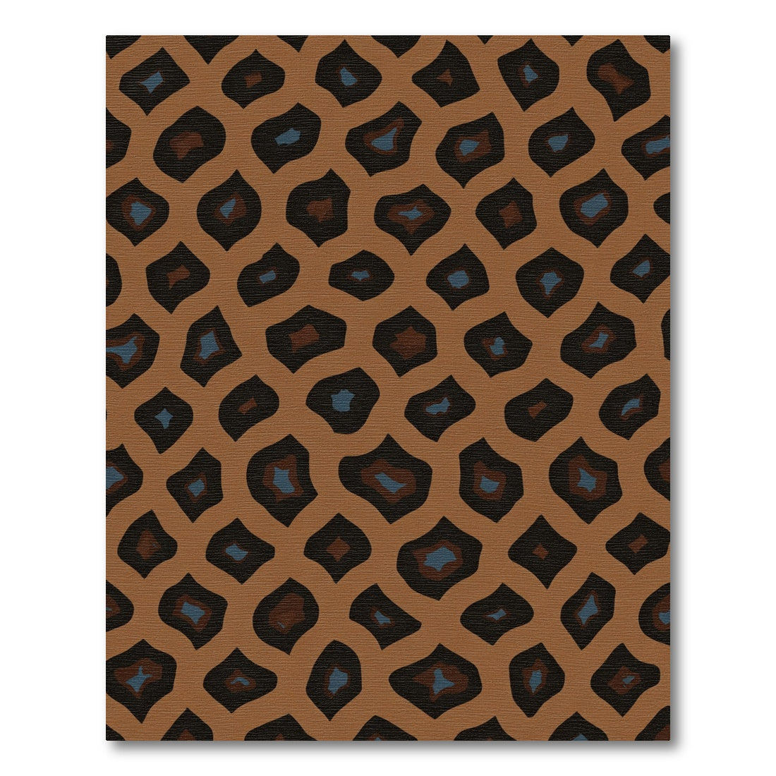 Brown Leopard Spots Abstract Rug