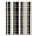 Monochrome Abstract Stripe Checkerboard Rug